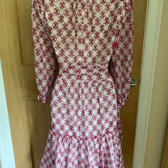 Me+Em pink brocade belted tiered dress. U.K. 16 worn once like new - Picture 7 of 16